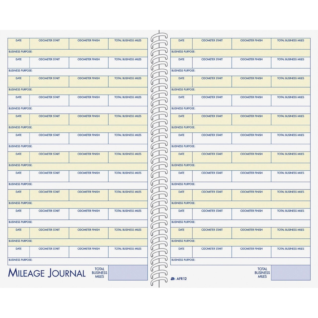 Adam Vehicle Mileage and Expense Book 5 1/4 x 8 1/2 49 Forms 63 Pages